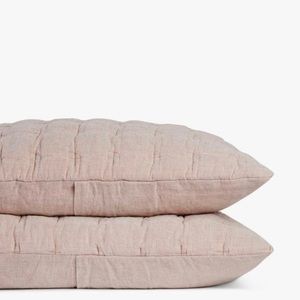 Parachute Linen Loft Sham Set in Rose Clay